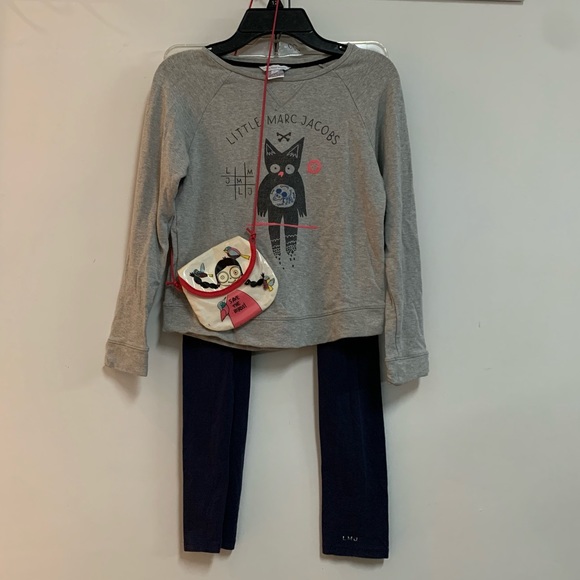 Little Marc Jacobs Logo Sweatshirt, Leggings and pouch - Picture 1 of 10